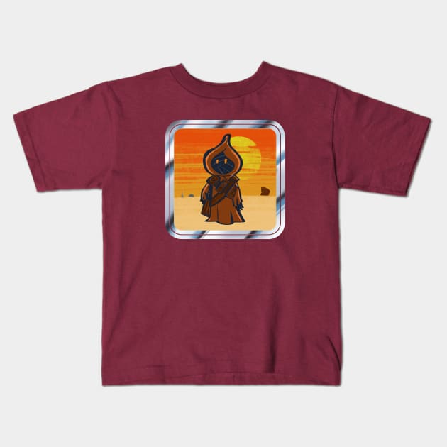 Binary Sunset Kids T-Shirt by Specimen71